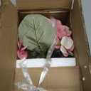 Pink Artificial Flowers in Vase - Hydrangea, Peony, Rose Silk Floral Arrangements for Home Office Table Shelf Decor