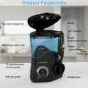 TUREWELL Water Dental Flosser for Teeth/Braces, Water Teeth Cleaner 8 Jet Tips and 10 Pressure Levels, 600ML Large Water Tank Oral Irrigator for Family(Black)