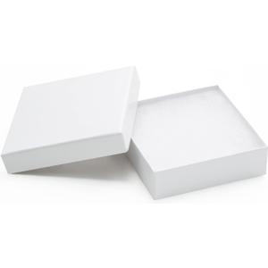 Magicool Hanger Magicool 20 Pack 3.5x3.5x1 Inch Cardboard Jewelry box Necklaces,Bracelets,Earrings,Small Gift Packaging,Jewelry Gift Boxes Lids Filled Cotton(White), 3.5x3.5x1 Inch (Pack of 20)