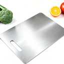 Titanium Cutting Board for Kitchen 304 Stainless Steel Cutting Board Set for Fruit, Meat & Vegetable (12 * 8 Inch)