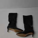 wetkiss Knee High Boots for Women Pointed Toe Design, Classic and Sexy (9.5), Black