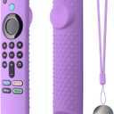 Remote Cover for TV Stick 3rd Gen 2021 /Stick 4k Max Silicone Case Anti-Slip Silicone Protective Case Silicone Sleeve with Magnetic tech (Lavender Purple)
