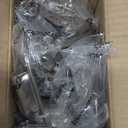 DecoBasics Cabinet Hinges Brushed Nickel for Kitchen Cabinets Doors (10 Pair -20 Pcs) -1/2" Overlay (Variable) -Self Closing Kitchen Cabinet Hinges Flush Mount w/Silicon Bumpers & Hardware Screws