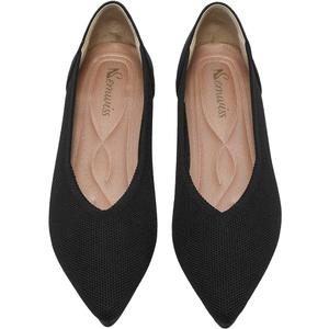 Semwiss Women's Ballet Flats Comfortable Casual Dressy Shoes,Work Flats Office Shoes Pointed Toe Leopard Flats. (9, Black)