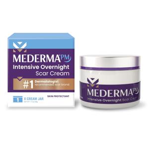 Mederma PM Intensive Overnight Scar Cream, Works with Skin's Nighttime Regenerative Activity, Clinically Shown to Make Scars Smaller and Less Visible, 1.7 Oz (48g)