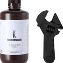 RESIONE Tough 3D Printer Resin, Not Brittle ABS Like Tough & Rigid 3D Resin for LCD DLP MSLA 3D Printing UV 405nm (K Black 1KG)
