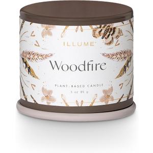 ILLUME Demi Vanity Tin Candle, Woodfire (3 oz.)