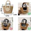 Women's Small Straw HandBag Handwoven Handbag Woven Bag Small Crossbody Bag Weave Shoulder Handbag Cute Beach Purse