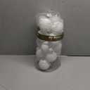 KI Store White Christmas Ball Ornaments, 20pcs 3.15-Inch, for Xmas Trees and Holiday Decor - Hooks Included