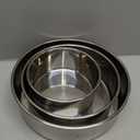 E-far Deep Cake Pan Set Of 3 (6 Inch/8 Inch/9 Inch), Stainless Steel Round Layer Cake Baking Pans, Metal Tier Cake Tins for Wedding Birthday, Leak Proof & Straight Side, Non-toxic & Dishwasher Safe