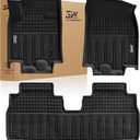 3W Floor Mats Fit for 2024-2025 2026 Chevrolet Chevy Equinox EV (Non Fuel), TPE All Weather Custom Fit for Chevrolet Equinox EV (Non Fuel) Accessories 1st and 2nd Row Full Set Car mats