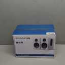 Sanyun SW208 3" Active Bluetooth 5.0 Bookshelf Speakers  60W Carbon Fiber Speaker Unit - Built-in 24bit DAC Dynamic 3D Surround Sound 2.0 Computer PC Monitor Gaming (Pair, White)