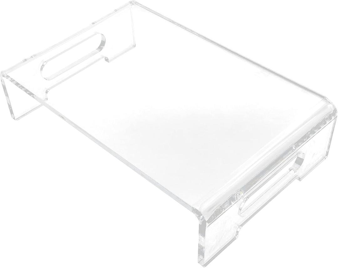12 Inch Acrylic Laptop Stand, Acrylic Monitor Stand Transparent Multifunctional Monitor Stand, Acrylic Computer Riser Laptop Desk Stand for Home Office