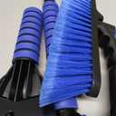 SEAAES 44 Inch Ice Scraper and Snow Brush for Car Windshield, Extendable Snow Removal Brush with Foam Grip for Truck SUV Vehicle Window - Blue