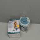 Dog Paw Cleaner Cup - Plastic Paw Cleaner for Dogs w/Silicone Lid, Soft TPR Bristles & Removable Brush - Ideal Dog Paw Washer for Outdoor & Indoor Use - Easy-to-Use Paw Scrubber for Dogs, Teal