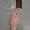 Practice Hand for Acrylic Nails Flexible Bending Nail Practice Hand Training Fake Hand Nail Hand Practice Tools with 100PCS Nail Tips, 120PCS Jelly Double Sided Nail Adhesives and 9PCS Brush