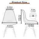 Bifaunvogel Shell Chair Covers Velvet Mid Century Modern Dining Chair Covers Stertch Dining Room Shell Side Chair Slipcovers Lounge Armless Chairs Covers for Kitchen Dining Room Set of 4 Beige