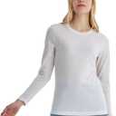 Merino Protect 100% Merino Wool Base Layer Women Thermals Underwear Lightweight Soft Long Sleeve Shirt for Hiking Skiing, S