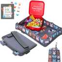Little Traveler Airplane Tray Table Cover Universal Fit & Easy Setup Airplane Tray Cover Kids - Use in Buses, Trains, High Chairs I Plane Travel Essentials for Kids 1-5 Years, Gray