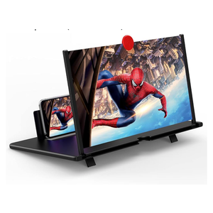 18" Screen Magnifier,3D HD Mobile Phone Magnifier Projector Screen Enlarger for Movies, Videos, and Gaming, Foldable Cell Phone Stand with Screen Amplifier, Supports All Smartphones (Black 18Inch)