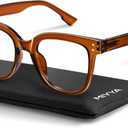 miyya Blue Light Glasses for Women & Men  Oversized UV & Blue Light Blocker Chunky Frames, Stylish Eyewear Accessories (Mocha (Transparent))