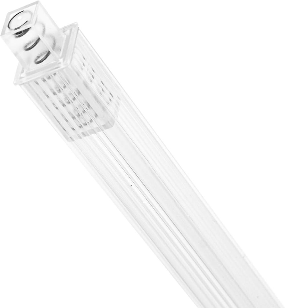 Earthtec 24 Inch Clear Adjustable Replacement Bathroom Towel Bar Rod Spring Loaded End Sturdy Plastic Wall Mount and for Kitchen Towel Storage Replacement Towel Bar for Ceramic Holder