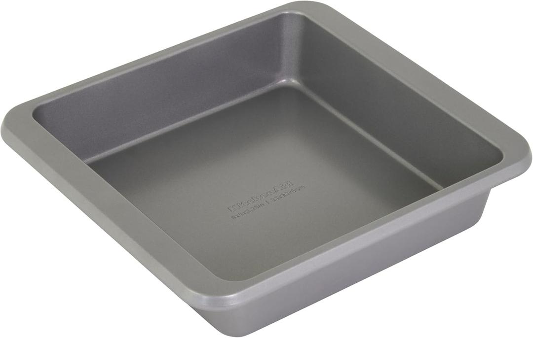 KitchenAid 9in Nonstick Aluminized Steel Square Cake Pan, Contour Silver