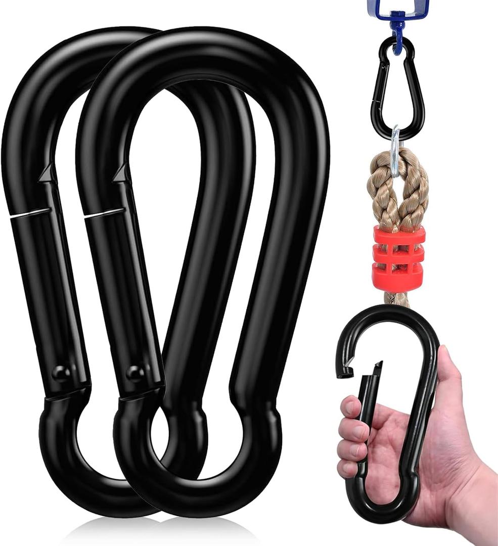 2-Pack 4 Inch Heavy Duty Spring Snap Hooks - 770lb Capacity Utility Clip, Rope Connector for Indoor/Outdoor Hanging, Camping, Fishing