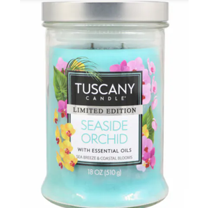 Seaside Orchid Candles 18 oz and RYC Mini Diffuser 2 Pc. Pumpkin