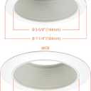 HALO E26 Series 6 in. White Recessed Ceiling Light Fixture Trim with White Straight Side Metal Baffle