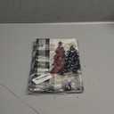 Artoid Mode Waterclor Buffalo Plaid Christmas Trees Merry Xmas Table Runner, Seasonal Winter Holiday Kitchen Dining Table Decoration for Indoor Outdoor Home Party Decor 13 x 72 Inch