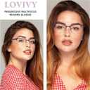3 Pack Progressive Multifocus Reading Glasses for Women Men No Line Multifocal Readers Metal Half Frame Eyeglasses with Spring Hinges (Multicolor, +2.25)