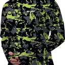 Men's UPF 50+ Sun Protection Hoodie Shirt Long Sleeve SPF Fishing Outdoor UV Hiking Lightweight Shirts (Black, XXXL)