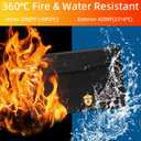 2 Pack Small Fireproof Bag (5 x 8 inches), Non-Itchy Fireproof Wallet Bag for Valuables, Jewelry, Cash, Passport, Invoice, Currency & Keys(Black)