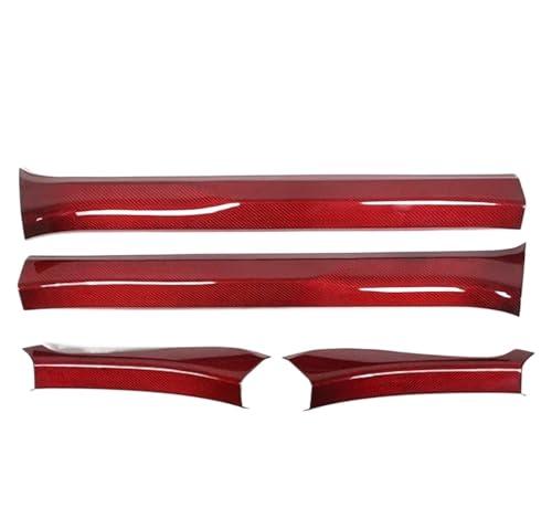 Real Carbon Fiber Compatible for Corvette C8 Stingray Z51 Z06 2020 2021 2022 2023 Car Door Sill Strip Welcome Pedal Trim Sticker Accessory (Color : Inner Door Sill3)