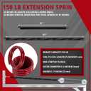 MorningRo Heavy-Duty Double-Looped Garage Door Extension Springs Bundle 150 lb (Red) Springs, 3" Pulleys, and Extension Cables for 7' Feet Garage Door Hardware Parts