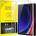 JETech Screen Protector for Samsung Galaxy Tab S9 11-Inch and Galaxy Tab S10 FE / S9 FE 10.9-Inch, with Easy Installation Frame, Tempered Glass Film, HD Clear, 2-Pack