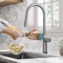 KRAUS Oletto Tall Modern Single-Handle Touch Kitchen Sink Faucet with Pull Down Sprayer in Spot Free Stainless Steel, KTF-3101SFS