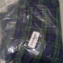 Amazon Essentials Women's Flannel Long-Sleeve Button Front Shirt and Pant Pajama Set (X-Large, Cobalt Blue Green Blackwatch Plaid)