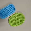2PCS Dog Bath Brush Set | Adjustable Handle Dog Scrubber for Shampooing, Deshedding & Massaging, Suitable for Pets (Green Blue)