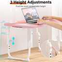 Lap Desk for Bed Adjustable Height with USB Port 23.6" x15.7" Desktop