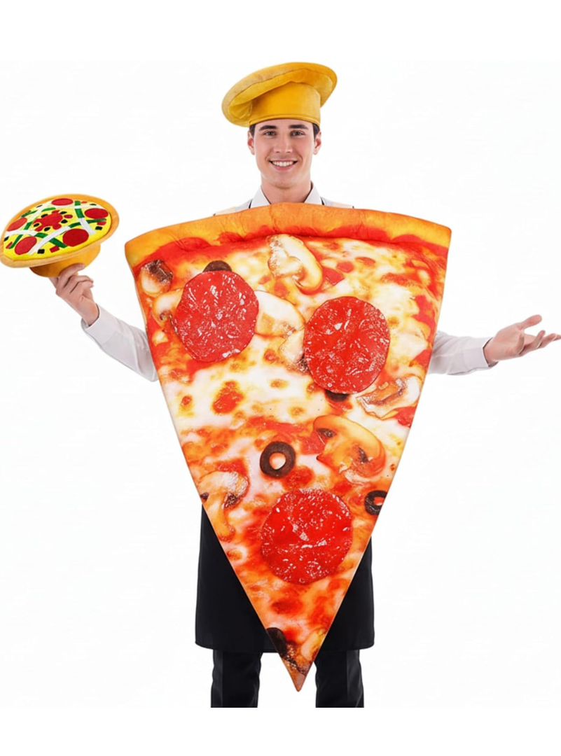 2 Pcs Pizza Costume with Hat Realistic Pepperoni Pizza Adult Funny Halloween Costume Set Funny Mens Food Couple Match Women Halloween Outfit Unisex Cosplay Party Trick or Treating 2 Pcs Pizza Costume with Hat Realistic Pepperoni Pizza Adult Funny Halloween Costume Set Funny Mens Food Couple Match Women Halloween Outfit Unisex Cosplay Party Trick or Treating