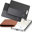 Ultra-Thin Wallet Tracker Card(iOS Only), Bluetooth Tracker Smart Card for Apple Find My iPhone Wallet GPS Tracker, Supports Wireless Charging, 10 Years Battery for Luggage, Wallets, Backpacks, Keys