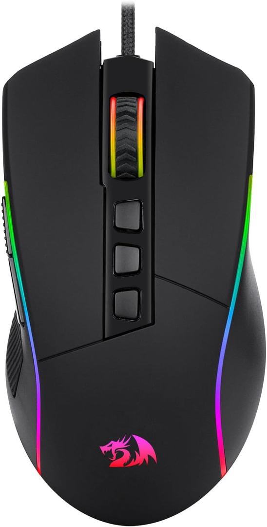 Redragon Gaming Mouse, Wired Gaming Mouse 16,000 DPI Opitacl Sensor, Mouse with Fire Button, Macro Editing Programmable RGB Ergonomic Mouse for Laptap/PC/Mac Redragon Gaming Mouse, Wired Gaming Mouse 16,000 DPI Opitacl Sensor, Mouse with Fire Button, Macro Editing Programmable RGB Ergonomic Mouse for Laptap/PC/Mac