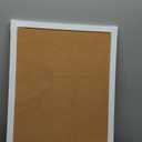 DOLLAR BOSS Cork Board Bulletin Board with Linen Double-Sided 24" x 18" Linen Corkboards for Walls Picture Display Vision Board for Office Home School Framed Picture Pin Board, 20 Pushpins 10 Clips (White)