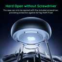 WhoseID Compatible with Apple Airtag Case Keychain Holder, IPX8 Waterproof Air Tag Cases Easy Twist-Off Cap with Durable Matel Keyring for Luggage, Item Finder, Backpack, Kids(Transparent, 1-Pack)