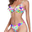 RELLECIGA Women’s Cheeky Bikini Sets Push Up Two Piece Swimsuit