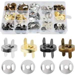 TIMESETL 40 Sets 18mm Button Clasps Snaps Fastener Clasps DIY Craft Sewing Buttons Knitting Buttons Sets for Sewing, Craft, Purses, Bags, Clothes, Leather, 4 Colors