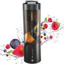 NOLLAM 16 Oz Portable Blender with 6 Blades, USB Rechargeable, Magnetic Charging, Black