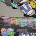 Rechargeable Laser Tag Set with Vests, Upgrade Laser Tag Guns Set of 4 with Mist Spray Effect & LED Digital, Multi Player Toy for Teen Boys & Girls, Indoor&Outdoor Toy Play Game Gift,Ages 8+